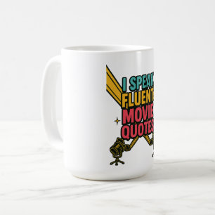 Ich spreche Fluent Movie Quotes Neon Hollywood Art Kaffeetasse