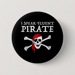 Ich spreche Fluent Pirate Button