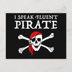 Ich spreche Fluent Pirate Postkarte