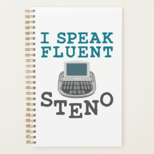 Ich spreche Fluent Steno Court Reporter Stenograph Planer