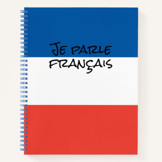 Ich spreche Französisch mit den Farben der französ Notizbuch