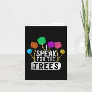 Ich spreche für Trees Earth Day Awareness Hippie I Karte