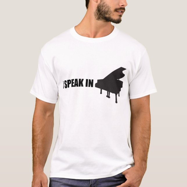 Ich spreche in der MUSIK T-Shirt (Vorderseite)