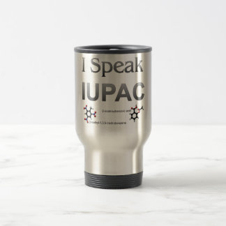 Ich spreche IUPAC Chemie-Nomenklatur Reisebecher