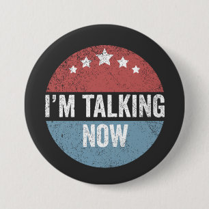 Ich spreche jetzt von Trump Kamala Präsident Debat Button