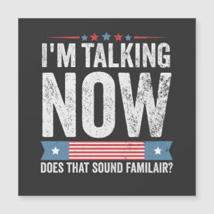 Ich spreche jetzt von Trump Kamala Präsident Debat Magnetkarte