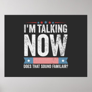 Ich spreche jetzt von Trump Kamala Präsident Debat Poster