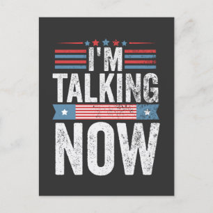 Ich spreche jetzt von Trump Kamala Präsident Debat Postkarte