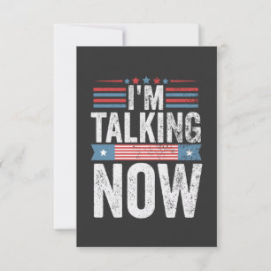 Ich spreche jetzt von Trump Kamala Präsident Debat RSVP Karte