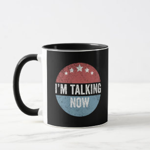 Ich spreche jetzt von Trump Kamala Präsident Debat Tasse