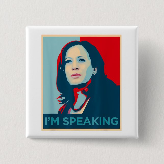 Ich spreche Kamala Harris Button (Vorderseite)