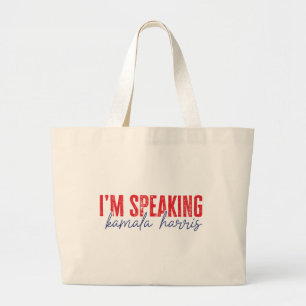 Ich spreche Kamala Harris Jumbo Stoffbeutel