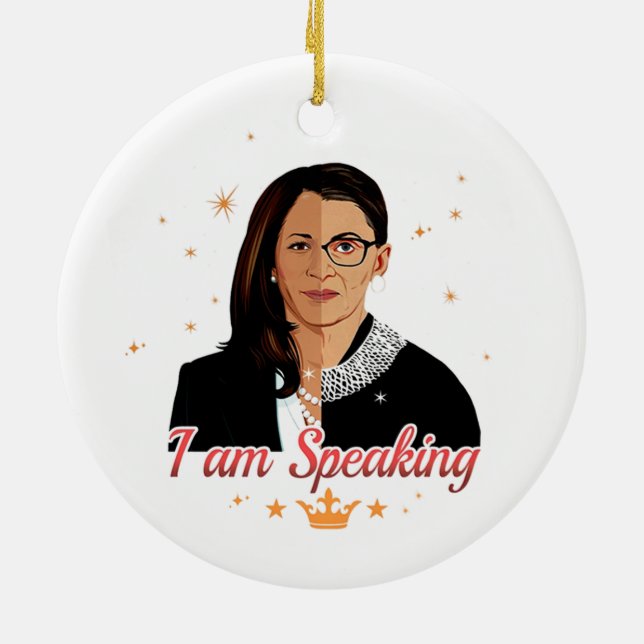 Ich spreche Kamala Harris Notorious Rbg Weihnachte Keramik Ornament (Hinten)