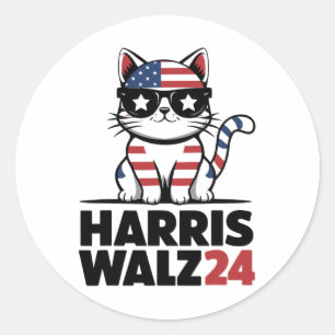 Ich spreche Kamala Harris Präsident Comma La Ameri Runder Aufkleber