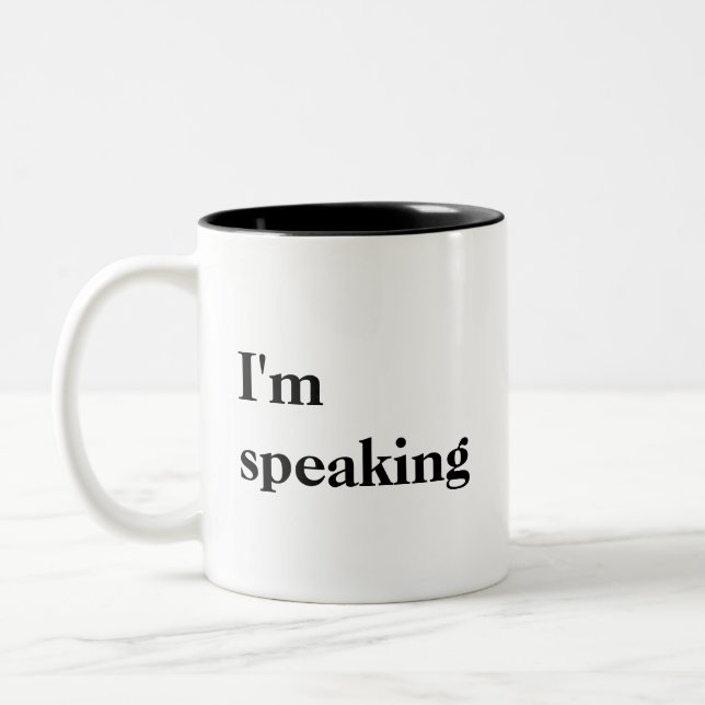 Ich spreche - Kamala Harris Tasse (Links)