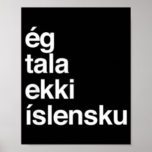 Ich spreche kein Isländisch Poster