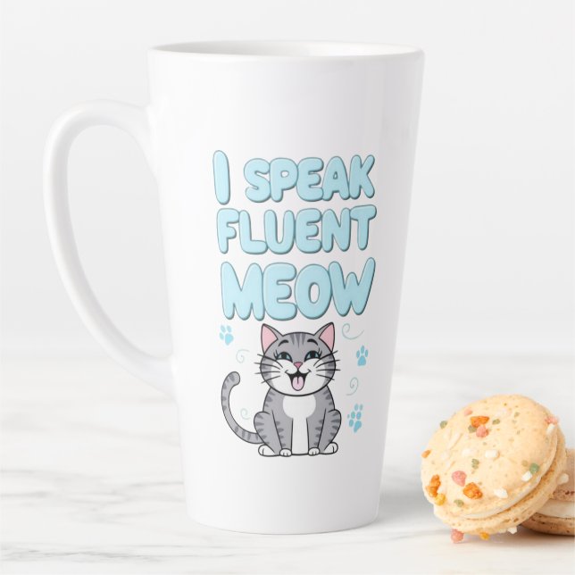 Ich spreche Meow Kaffee Tasse 15oz (Beispiel)