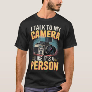 Ich spreche mit meiner Kamera Blogger Influencer C T-Shirt