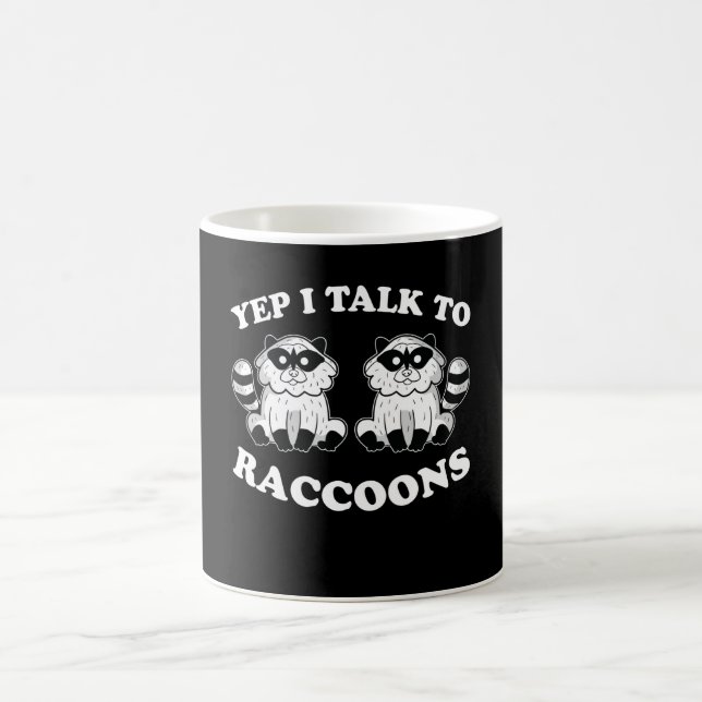 Ich spreche mit Raccoons Tier Panda Raccoon Motif  Kaffeetasse (Mittel)