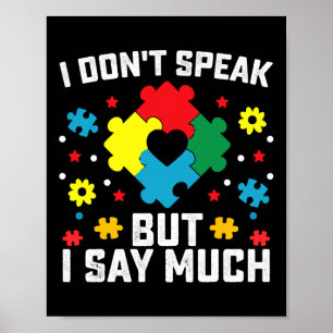 Ich spreche nicht, aber ich sage viel poster