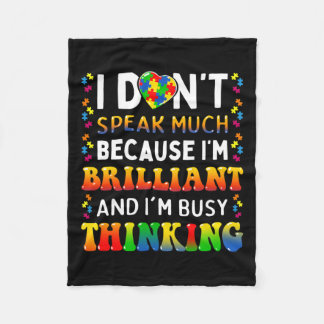 Ich spreche nicht viel brilliante Autismus Autisti Fleecedecke