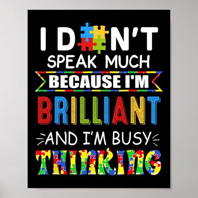 Ich spreche nicht viel, ich bin brillant, ich bin  poster (Vorne)
