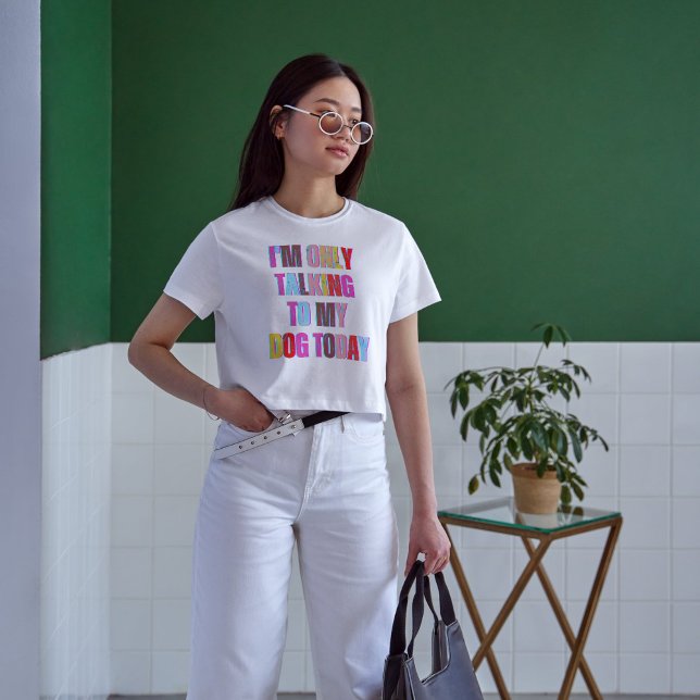 Ich spreche nur mit meinem Hund heute tierischer W Sweatshirt (Von Creator hochgeladen)