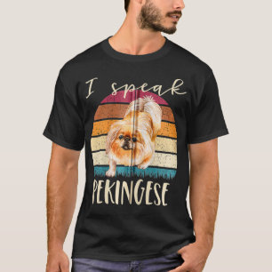 Ich spreche Pekingese Retro Vintage lustige Hausti T-Shirt