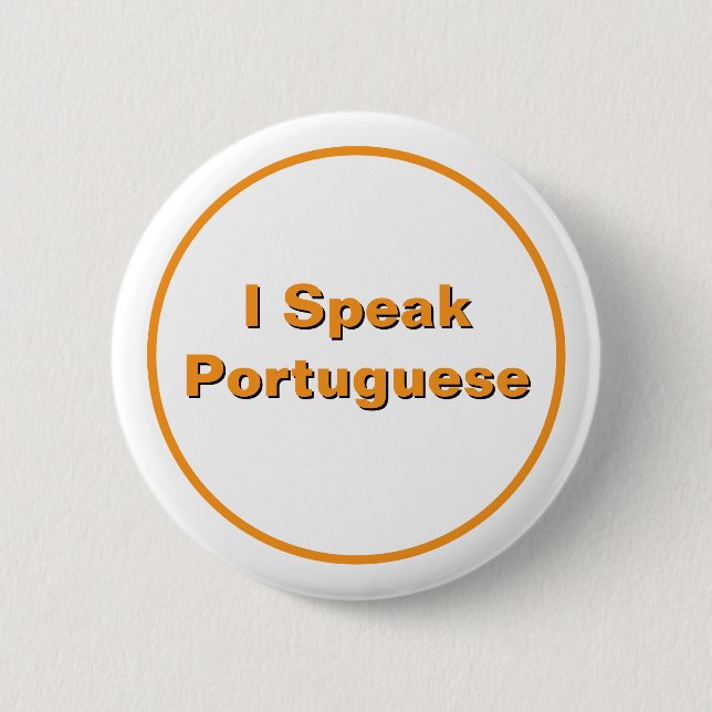 Ich spreche Portugiesisch Button (Vorderseite)