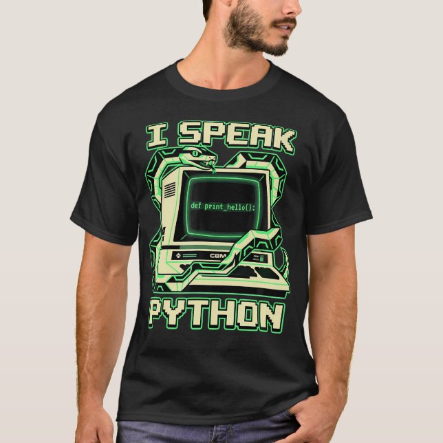 Ich spreche Python-Software T-Shirt (Vorderseite)