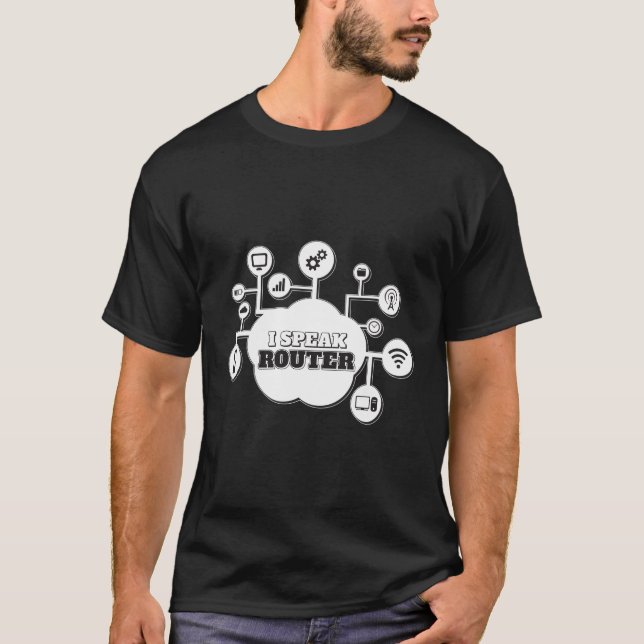 Ich spreche Router Networking Cloud Network Engine T-Shirt (Vorderseite)