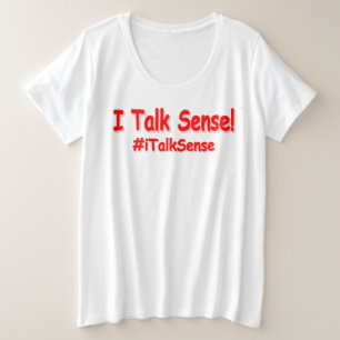 "Ich spreche Sinn" Niedliches Design. Jetzt kaufen Große Größe T-Shirt