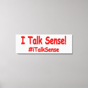 "Ich spreche Sinn" Niedliches Design. Jetzt kaufen Leinwanddruck