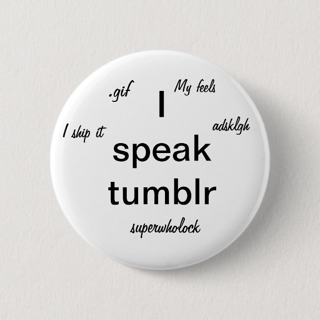 Ich spreche tumblr button (Vorderseite)