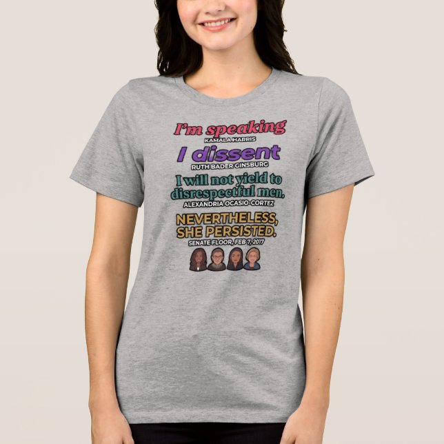 Ich spreche und mehr Tri-Blend shirt (Vorderseite)