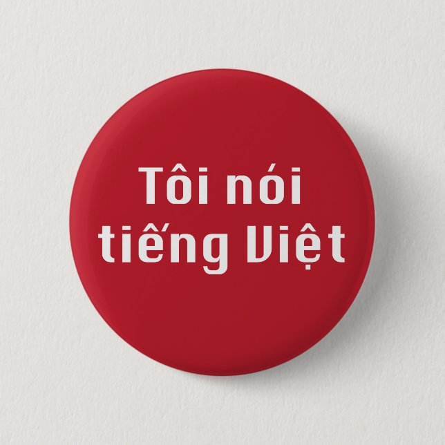 Ich spreche Vietnamesisch in vietnamesischer Sprac Button (Vorderseite)