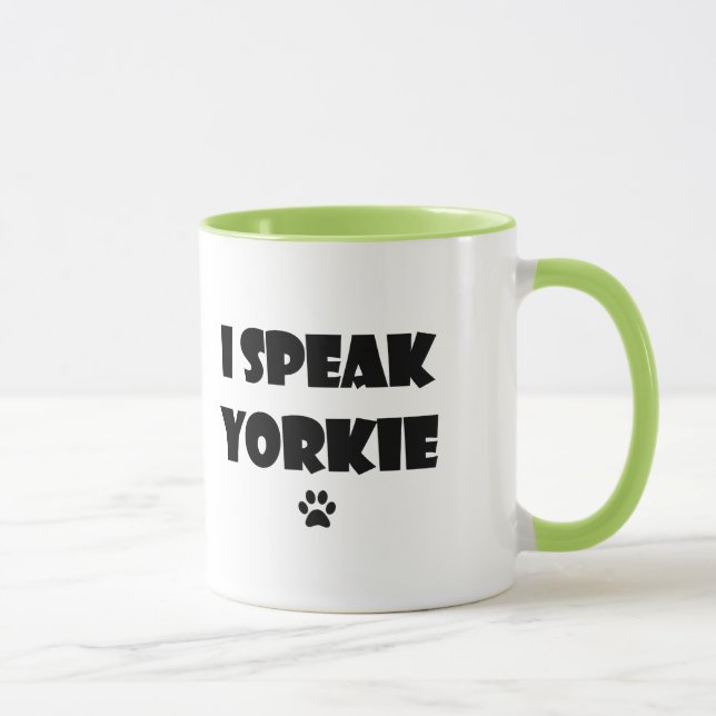 Ich spreche Yorkie Tasse (Rechts)