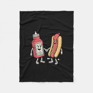 Ich spritze auf heiße Würstchen Hot Dog lustiger W Fleecedecke