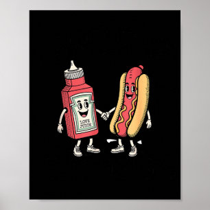 Ich spritze auf heiße Würstchen Hot Dog Lustiger W Poster