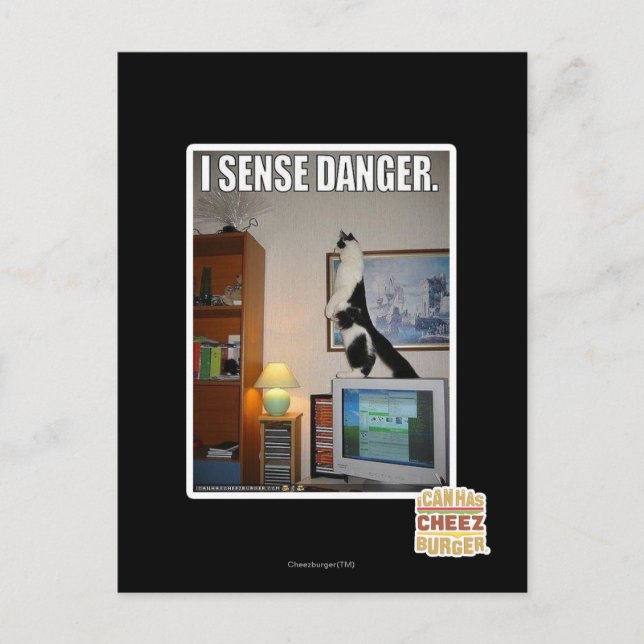 Ich spüre Gefahr Postkarte (Vorderseite)