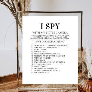 Ich-spy-Wettbewerb Minimalistische Hochzeitsempfan Einladung