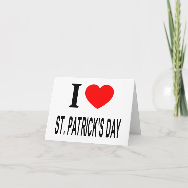 ICH ❤️ ST. PATRICKS DAY KARTE (Vorderseite)