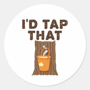 Ich Stach diese Ahornzuckerkultur Baumsirup Runder Aufkleber