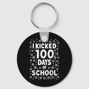 Ich startete 100 Tage Schulsoccer-Kinder 100 Tage  Schlüsselanhänger