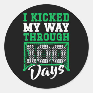 Ich startete mich durch 100 Tage Fußball 100 Tage Runder Aufkleber