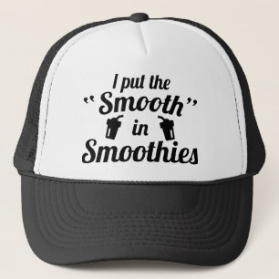 Ich stecke das Glatte in Smoothies Truckerkappe