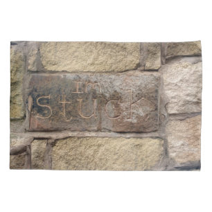 "Ich stecke fest" ein anderer Stein in der Wand Kissenbezug