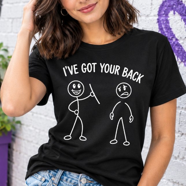 Ich Steh Hinter Dir Lustiger Support Tri-Blend Shirt (I've Got Your Back Visual Pun Tri-Blend Shirt
)