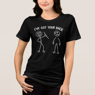 Ich Steh Hinter Dir Lustiger Support Tri-Blend Shirt