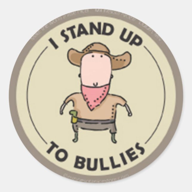 Ich stehe auf Bullkleber Runder Aufkleber (Vorderseite)